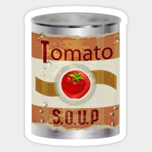 Big Can of Tomato Soup Comfort Food Graphic Sticker